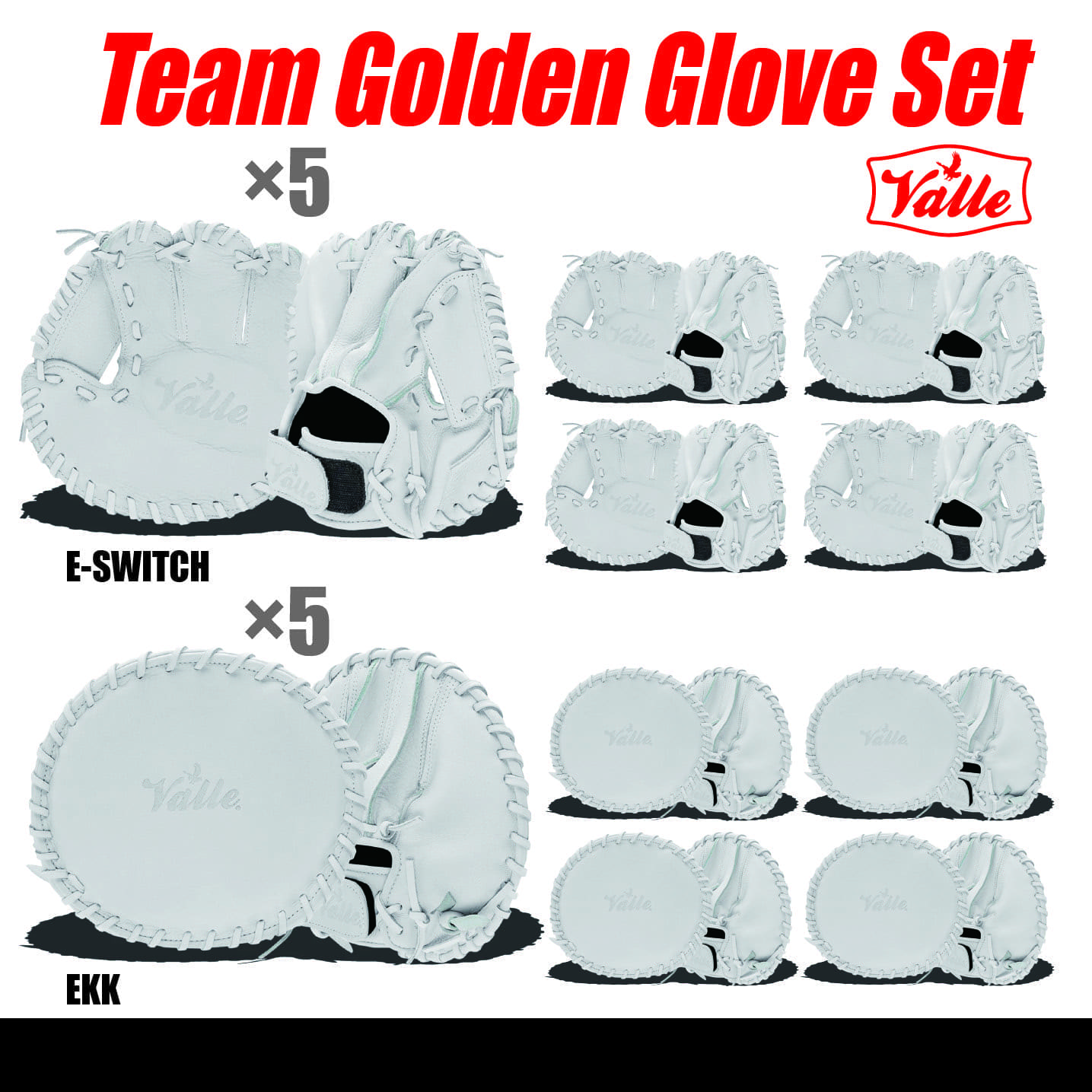 チーム・ゴールデン・グラブセット:E-SWITCH×5&EKK×5